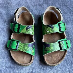 Birkenstock Marvel Sandals Kids Size EU 33 US 2 Hulk Green Toddler Comfortable